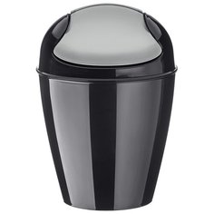 Корзина для мусора с крышкой Koziol Del XS 2 л черная (5778526)