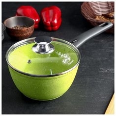 Кастрюля 1,5л со съемной ручкой, стекл. крыш., АП линия "Trendy style" (lime) 4611474 Kukmara