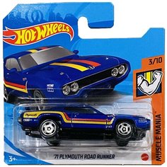 Hot Wheels Базовая машинка 71 Plymouth Road Runner, синяя
