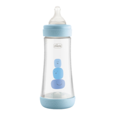 Chicco Бутылочка Perfect5 с силиконовой соской, 300 мл, с 4 месяцев, голубой