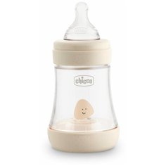 Chicco Бутылочка Perfect5 с силиконовой соской, 150 мл, с рождения, бежевый