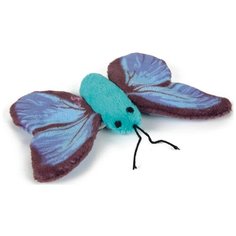 Игрушка для кошек Beeztees Бабочка плюшевая 11 см голубой