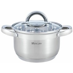 Кастрюля из нержавеющей стали с крышкой Mercury, 5,1 л