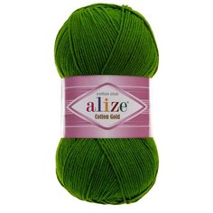 Пряжа ALIZE Cotton gold (55%хлопок,45%акрил)ТУ (35 зеленый) 5 шт