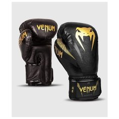 Перчатки боксерские Venum Impact Black/Gold 14 унций