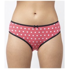 Salvador Dali Трусы слипы средней посадки в горошек, размер S(44-46), красный