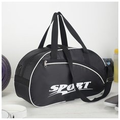Сумка спорт 1 Sport, 43*19*25, отд на молнии, н/карман, длин ремень, черный 3851396 Amen.