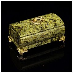 Шкатулка цилиндрическая, c ящеркой, на ножках, 5х9х5,5 см, серпент 405311 Сима ленд