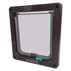 Дверца в дверь для животных Flamingo Cat Door 2-way 19.2х20 см коричневый