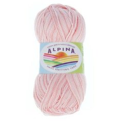 Пряжа Alpina "HOLLY MELANGE" 100% мерсеризованный хлопок №01 св.розовый/т.розовый - 10 мотков по 50 г