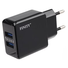 Сетевое ЗУ Finity FT-01 на 2 USB 2A+1A черное