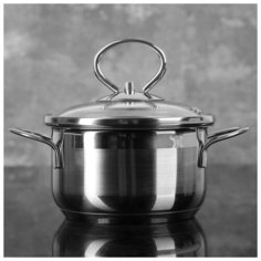 Кастрюля 0,6 л стекл. крышка "Лотос Классика" 2707288 КУХАР