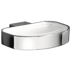 Настенная стеклянная мыльница Gedy G-Kent, хром