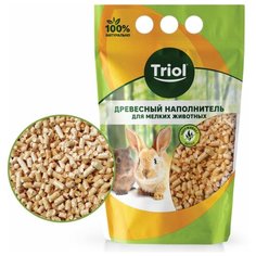 Наполнитель для мелких животных древесный, 3л Triol