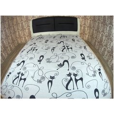 Простыня бязь пл.120гр/м. котомания простыня 1,5 сп. детская расцветка Iv Selena