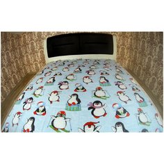 Простыня бязь пл.120гр/м. пингвинчики простыня 1,5 сп. детская расцветка Iv Selena