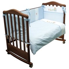 Сонный Гномик комплект Паровозик (6 предметов) нежно-голубой