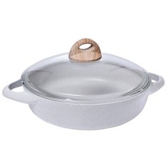 Сотейник Fissman Borneo 4500, 28 см, с крышкой, серый