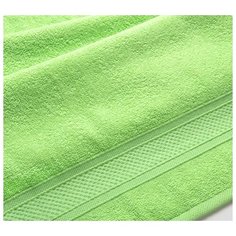 Полотенце махровое с бордюром, 70х140 см, цвет: салатовый Uztex