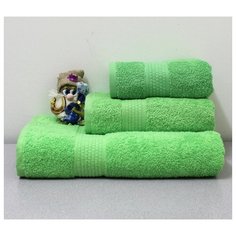 Полотенце махровое 40х70 салат 450 гр. Узбекистан, , шт Баракат Текс