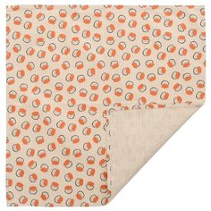 Салфетка сервировочная из хлопка с графичным принтом Ягоды Russian North, 45х45 см Tkano