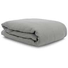 Пододеяльник изо льна серого цвета Essential, 200х200 см Tkano