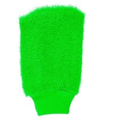Мочалка-варежка для тела скрабирующая для пилинга (зеленая) Dom
