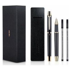 Ручка гелевая Deli 0.5мм черные чернила черный коробка подарочная