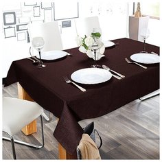 Скатерть Nadzejka "Анита", темно-коричневый, 120*150 см