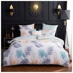 Комплект постельного белья Люкс-Сатин A117 Евро 4 наволочки СИТРЕЙД