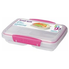 Контейнер прямоугольный двойной Sistems "TO-GO" 350 мл, красный, 21518 Sistema