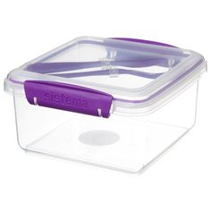 Контейнер с приборами "Sistema" TO-GO 1,2 л, фиолетовый, 21652