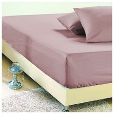 Простыня Crazy Town, Сатин, На резинке, 160x200 см, лиловый