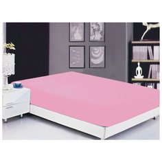 Простынь на резинке Сатин сиреневая (ПРМФ-08-160x200) Valtery