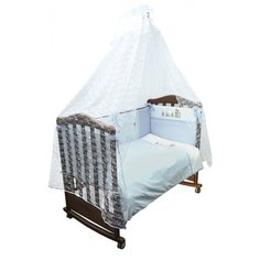 Сонный Гномик комплект Паровозик (7 предметов) голубой