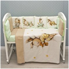 Комплект для кроватки Спящий зайка, 4пр Снолики