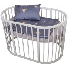 ВОМБАТИК Nature Collection Мишки (серый) Комплект постельного белья 3 предмета