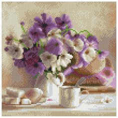 Алмазная мозаика "Летнее чаепитие" (28 цветов) Molly