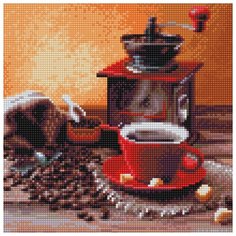 Алмазная мозаика "Кофейный аромат" (28 цветов) Molly