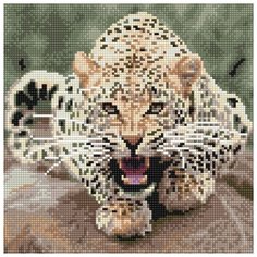 Алмазная мозаика "Леопард" (23 цвета) Molly