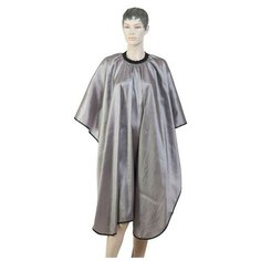 Пеньюар для стрижки "Глянец", полиэстер, цвет серебристый, 128x146 см, на крючках Dewal