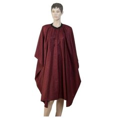 Пеньюар для стрижки "Буквы", полиэстер, цвет бордовый, 128x148 см, на крючках Dewal