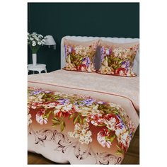 Комплект постельного белья "Текстильная лавка" Евро бязь Живописные цветы