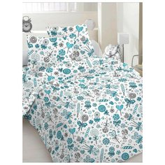 Комплект постельного белья детский 1,5 сп. Бязь "Текстильная лавка" Карамельки бирюза