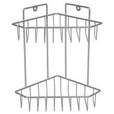 Полка для ванной Rosenberg RUS-385002-2 угловая с крючками