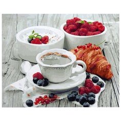 Картина по номерам Paintboy "Ягодный круассан", 40x50 см