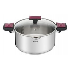 Кастрюля Tefal Cook&Clip, 5л, серебристый серый