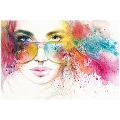 Фотообои WM-113 (Девушка в очках) 180*120 4680030566804 Poster Market