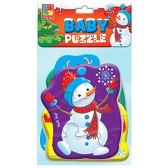 Мягкие пазлы Baby puzzle "Новогодние приключения" 4 картинки, 16 эл. Vladi Toys