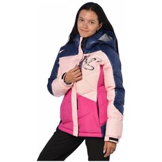 Пуховик женский THINK PACE 15009 (Синий/розовый/48)